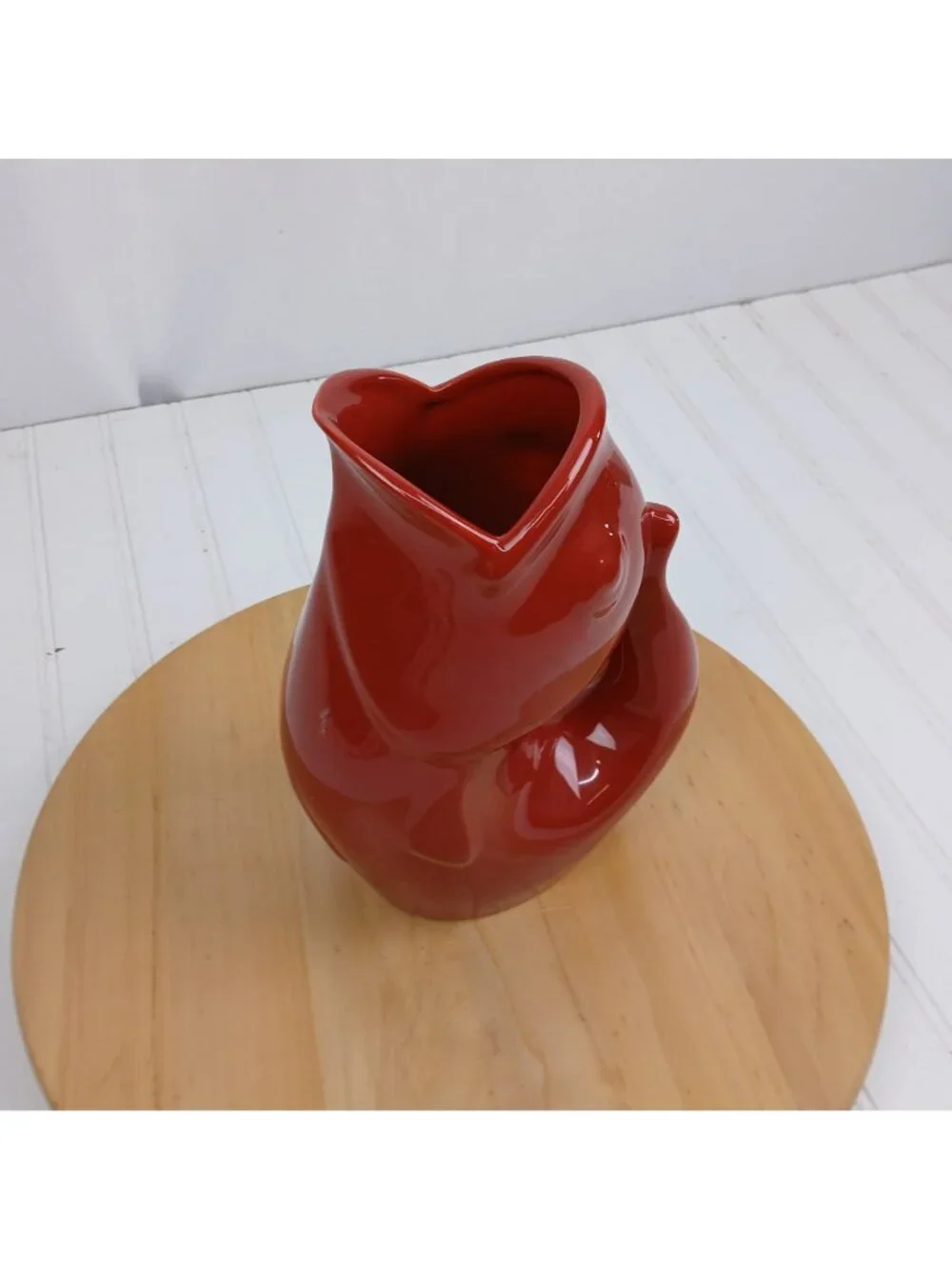 Red GurglePot Fish Pitcher Vase Large 9.5